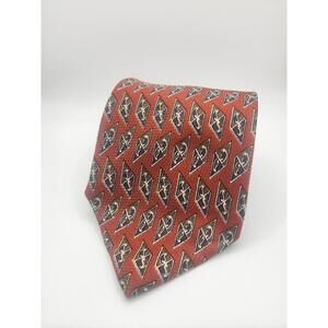 The Metropolitan Museum Of Art Silk Orange Tie